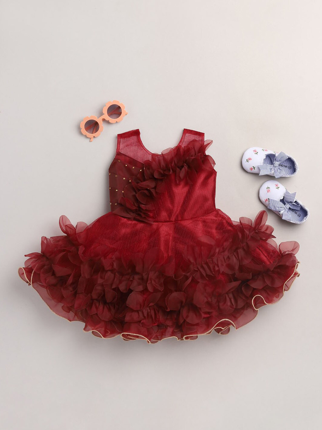 

JBN Creation Maroon Dress