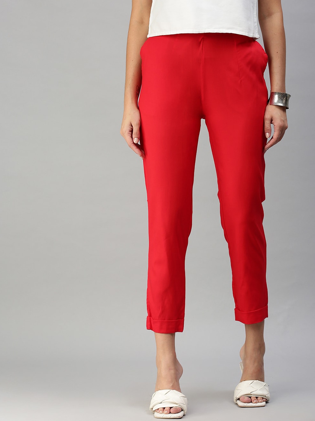 

De Moza Women Red Trousers