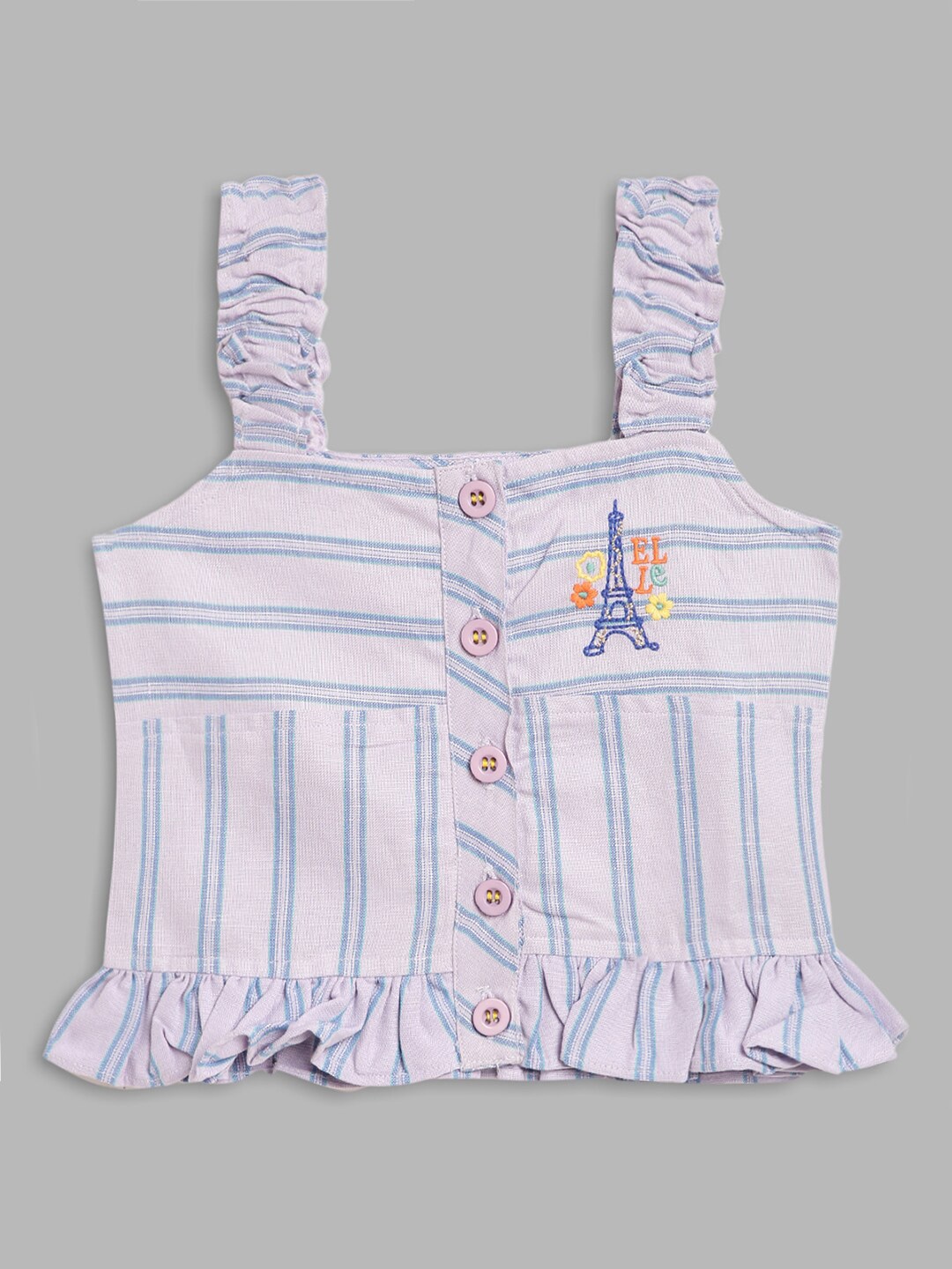 

ELLE Purple Striped Top