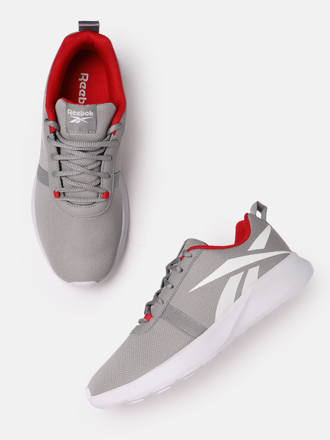 

Reebok Men Woven Design Troo Flight 2.0 Running Shoes, Grey
