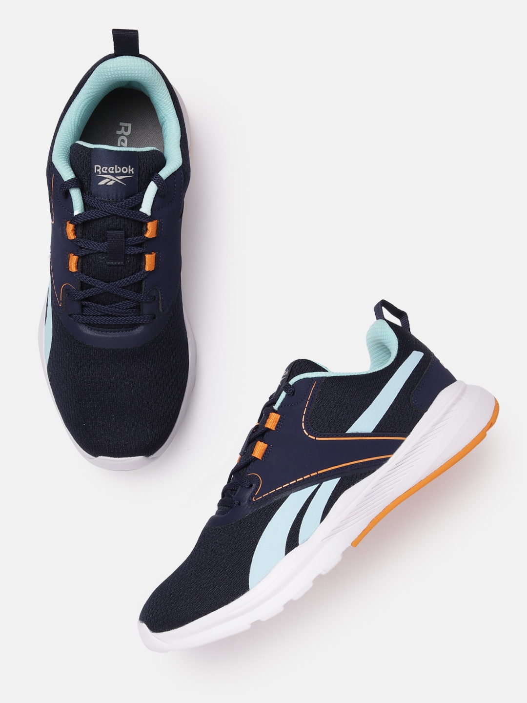 

Reebok Men Woven Design Rush Road 2.0 Grit Running Shoes, Navy blue