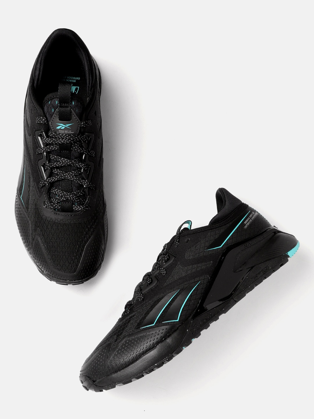 

Reebok Men Black Textile Nano X2 TR Adventure Training or Gym Shoes