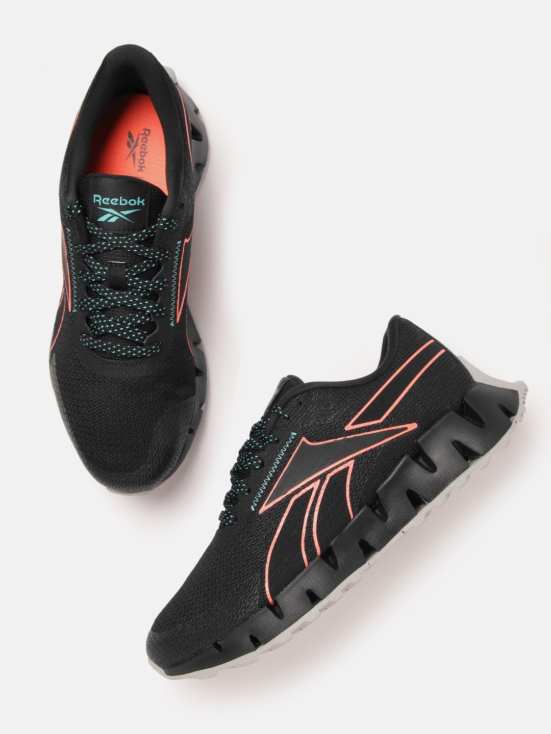 

Reebok Men Black & Coral Pink Zig Dynamica 2 Adventure Running Shoes