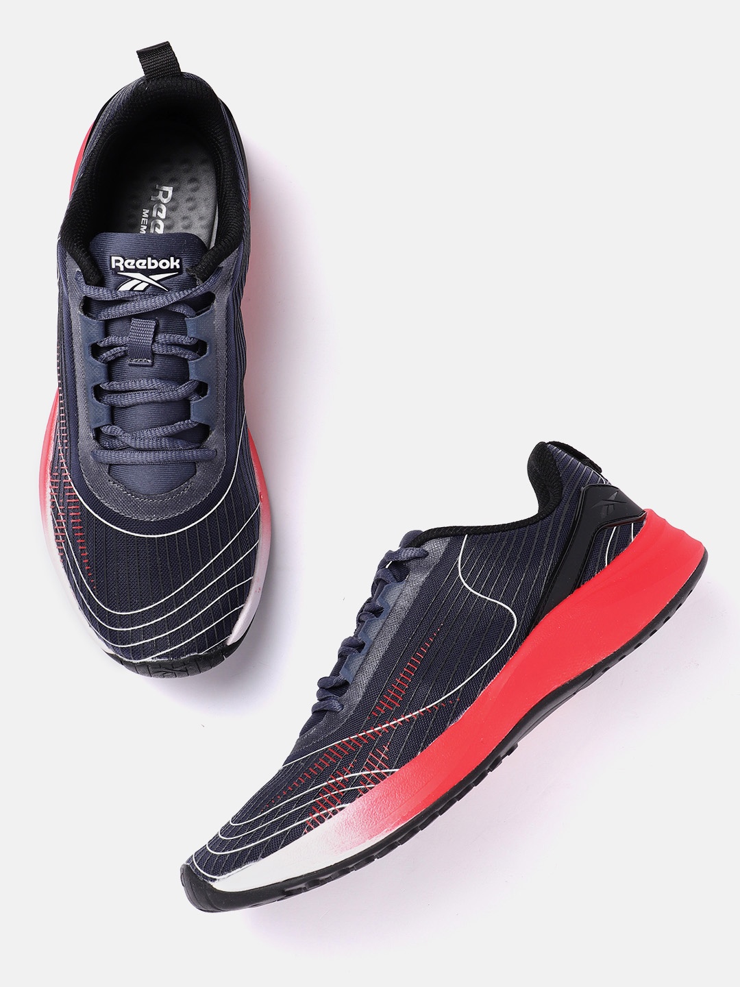 

Reebok Men Textured Pursuit Runner Shoes, Navy blue