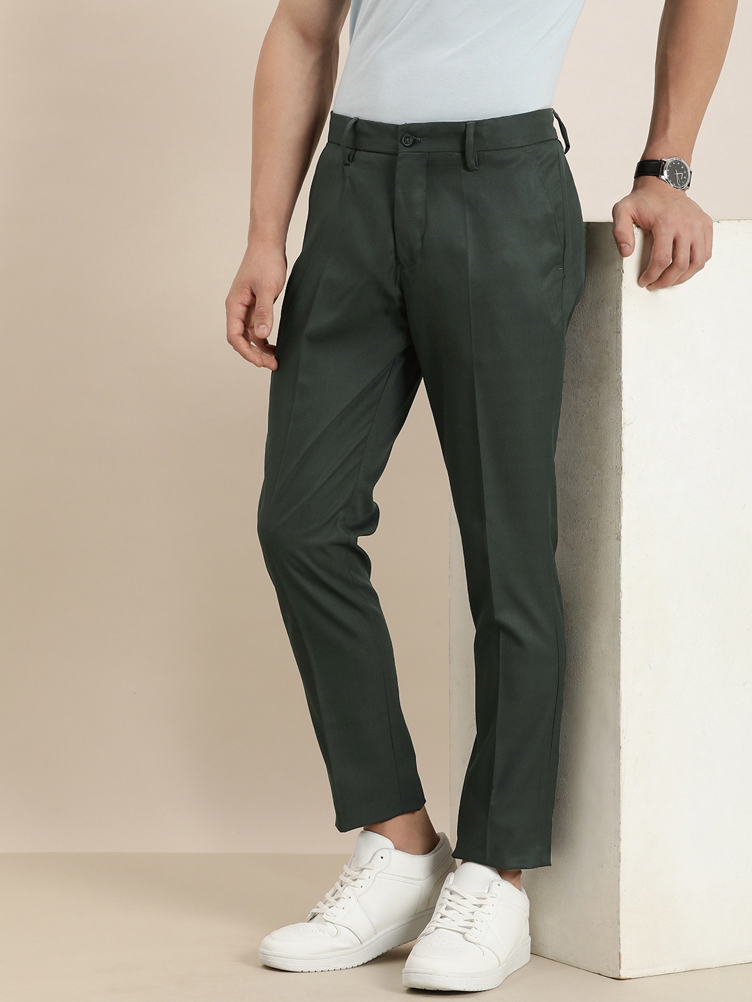 

encore by INVICTUS Men Casual Trousers, Green