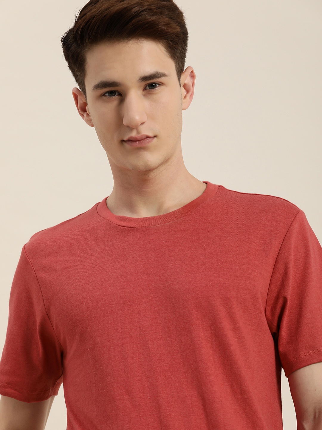 

encore by INVICTUS Men Red Round Neck Short Sleeves T-shirt