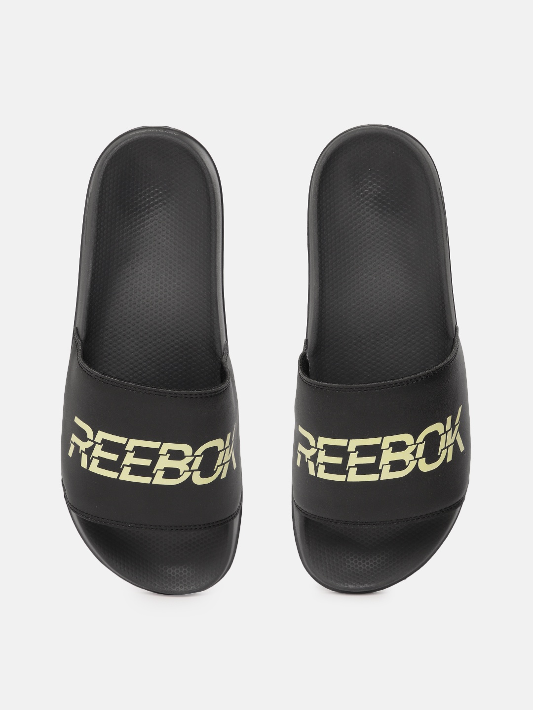 

Reebok Unisex Printed Vector Sliders, Black