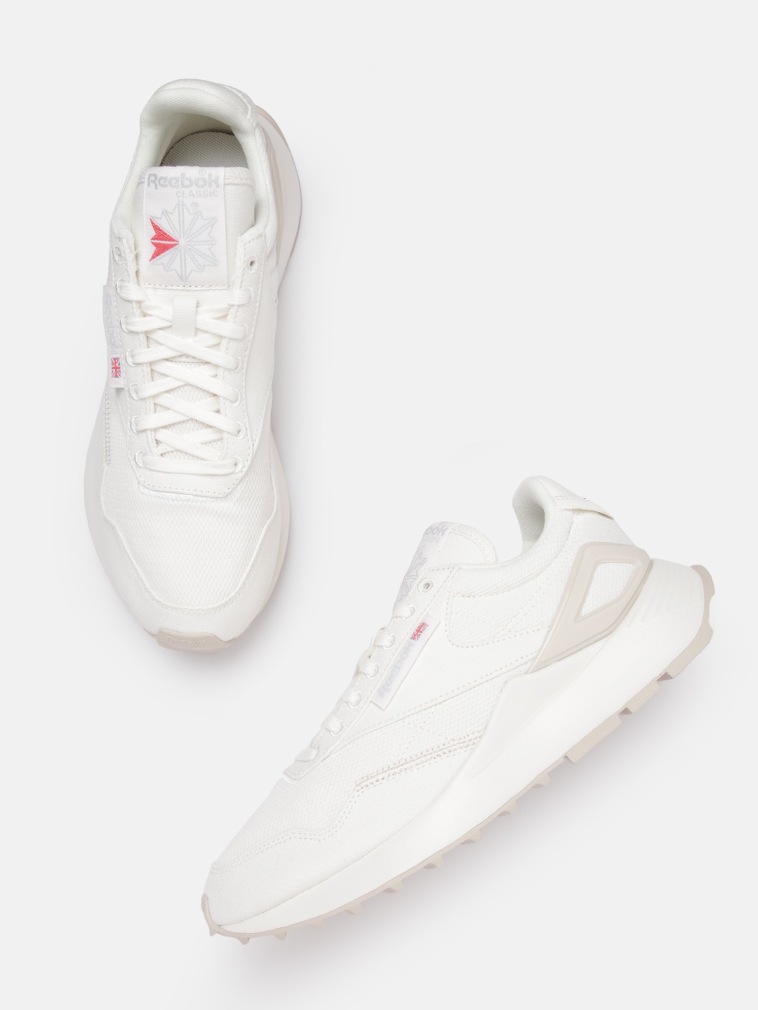 

Reebok Classic Unisex Off White Woven Design Classic Leather Legacy AZ Grow Sneakers