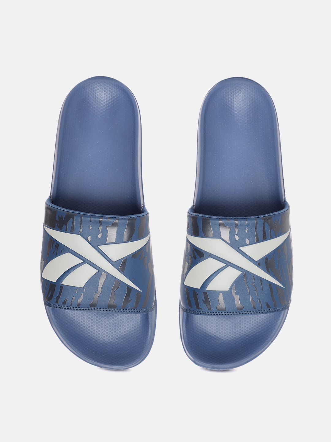 

Reebok Unisex Brand Logo Printed Sliders, Blue