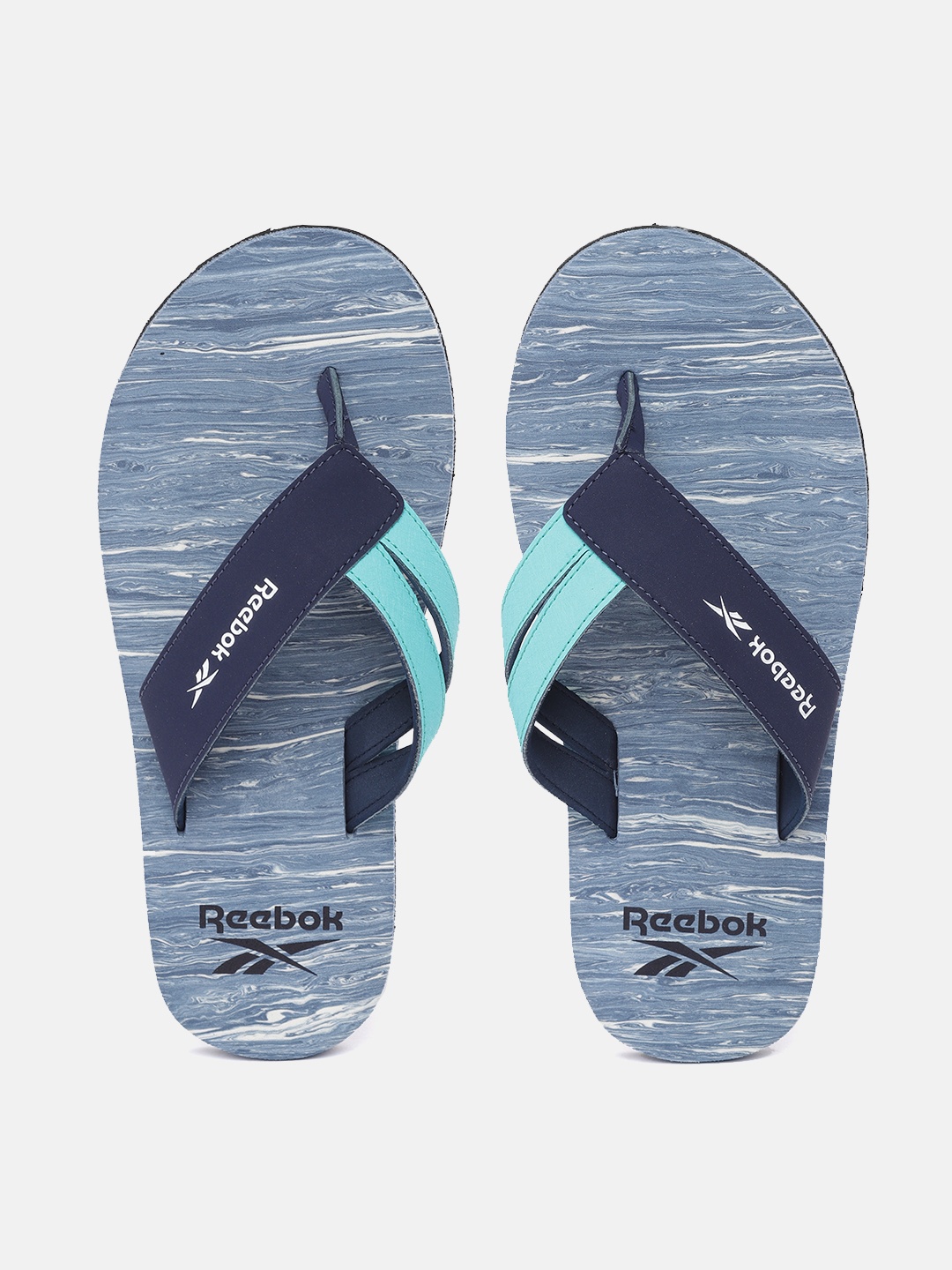 

Reebok Men Blue & White Hudson Flip 2.0 Thong Flip-Flops