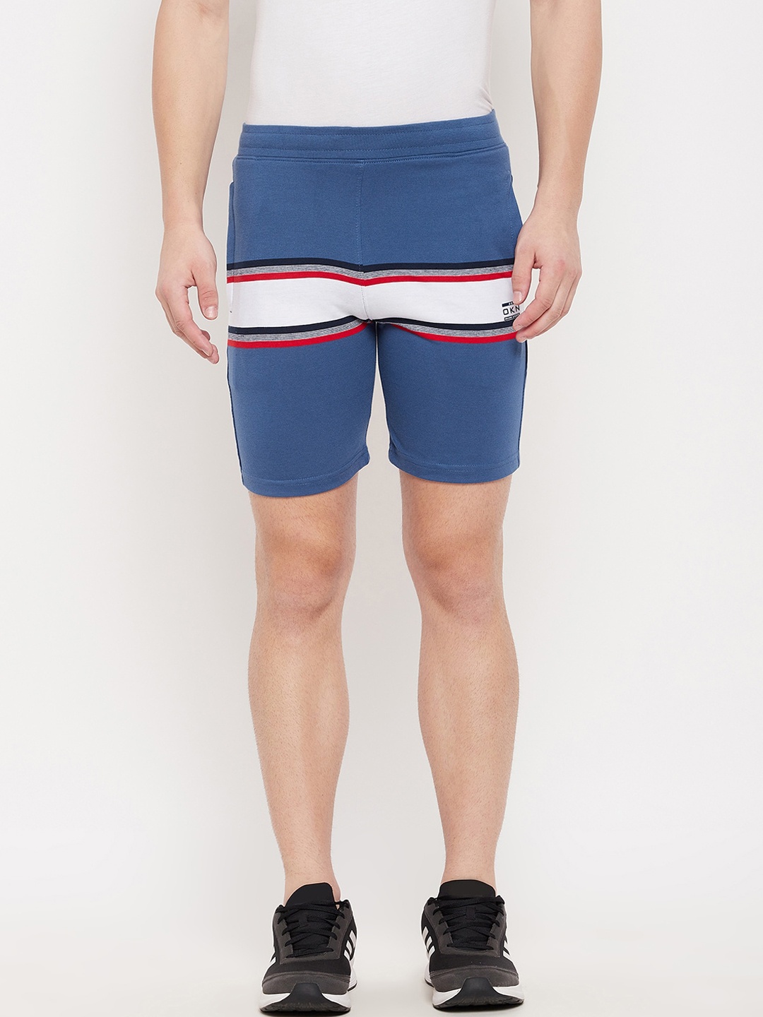 

Okane Men Blue Striped Shorts