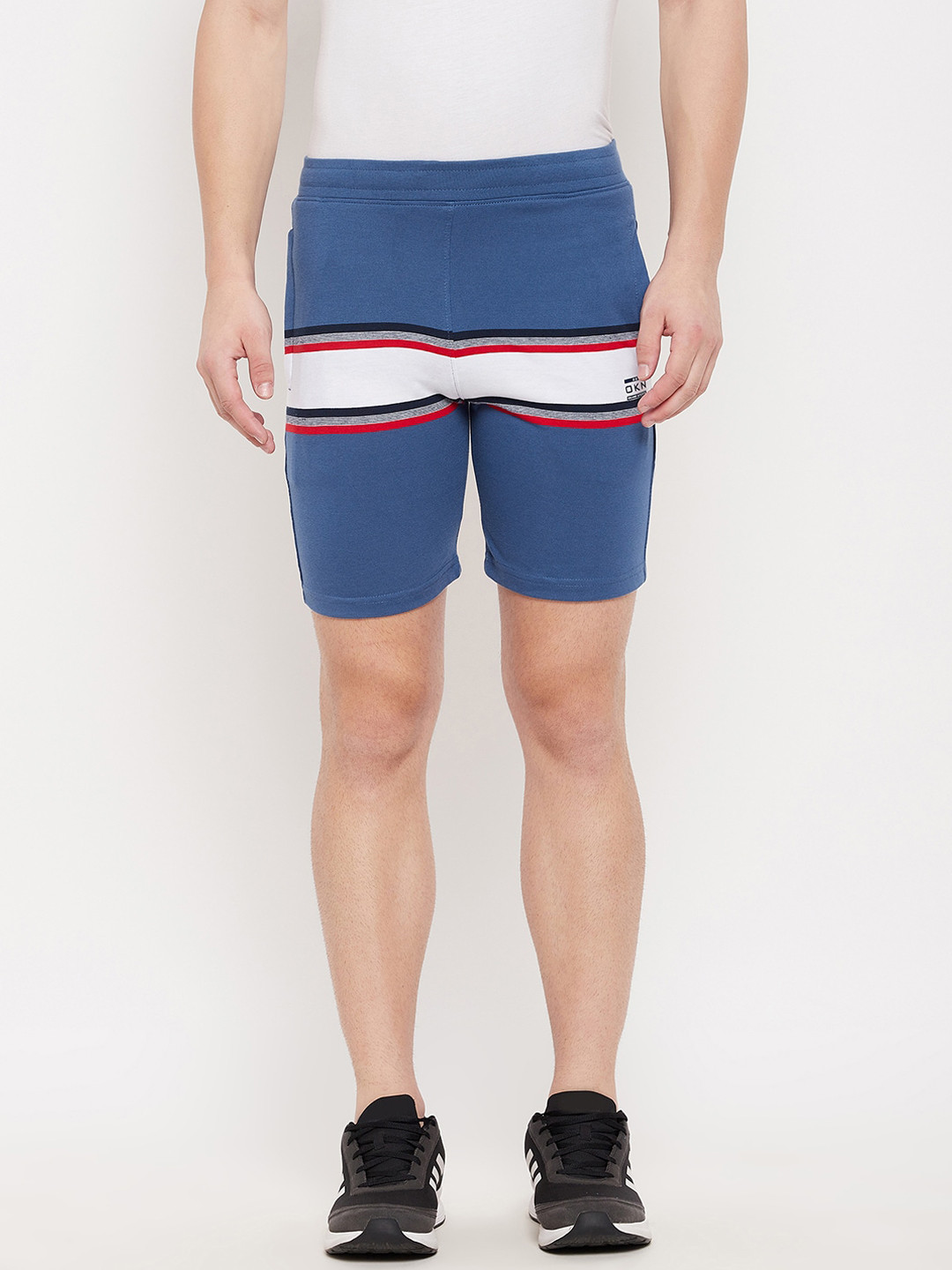 

Okane Men Blue Striped Shorts
