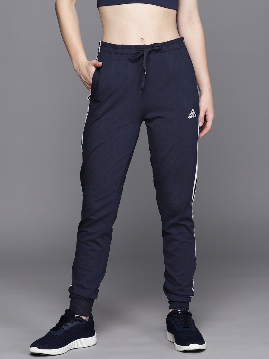 

ADIDAS Women 3S SJ C PT Sports Track Pants, Navy blue