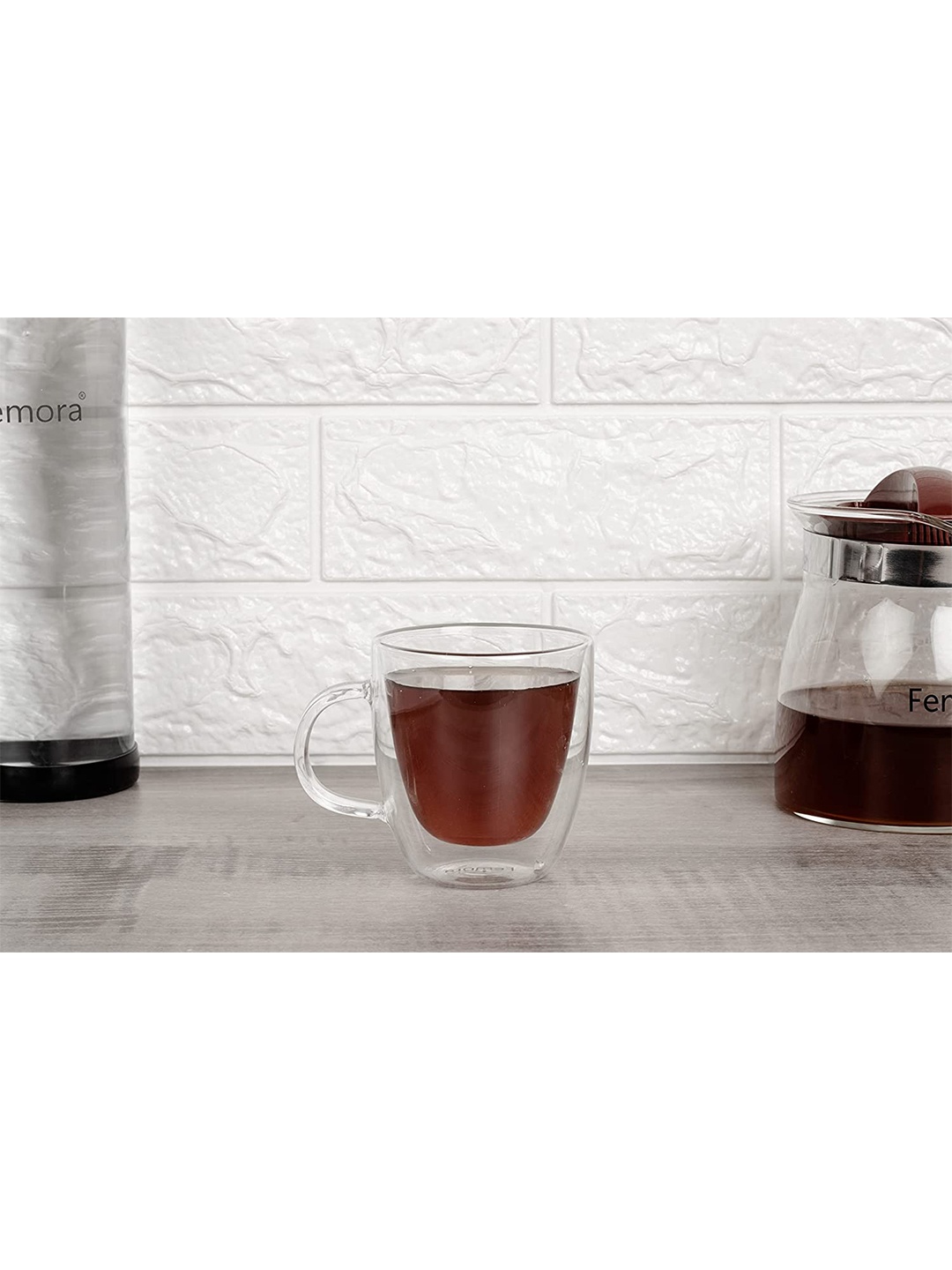 

Femora Set of 6 Transparent Solid Glass Glossy Cups