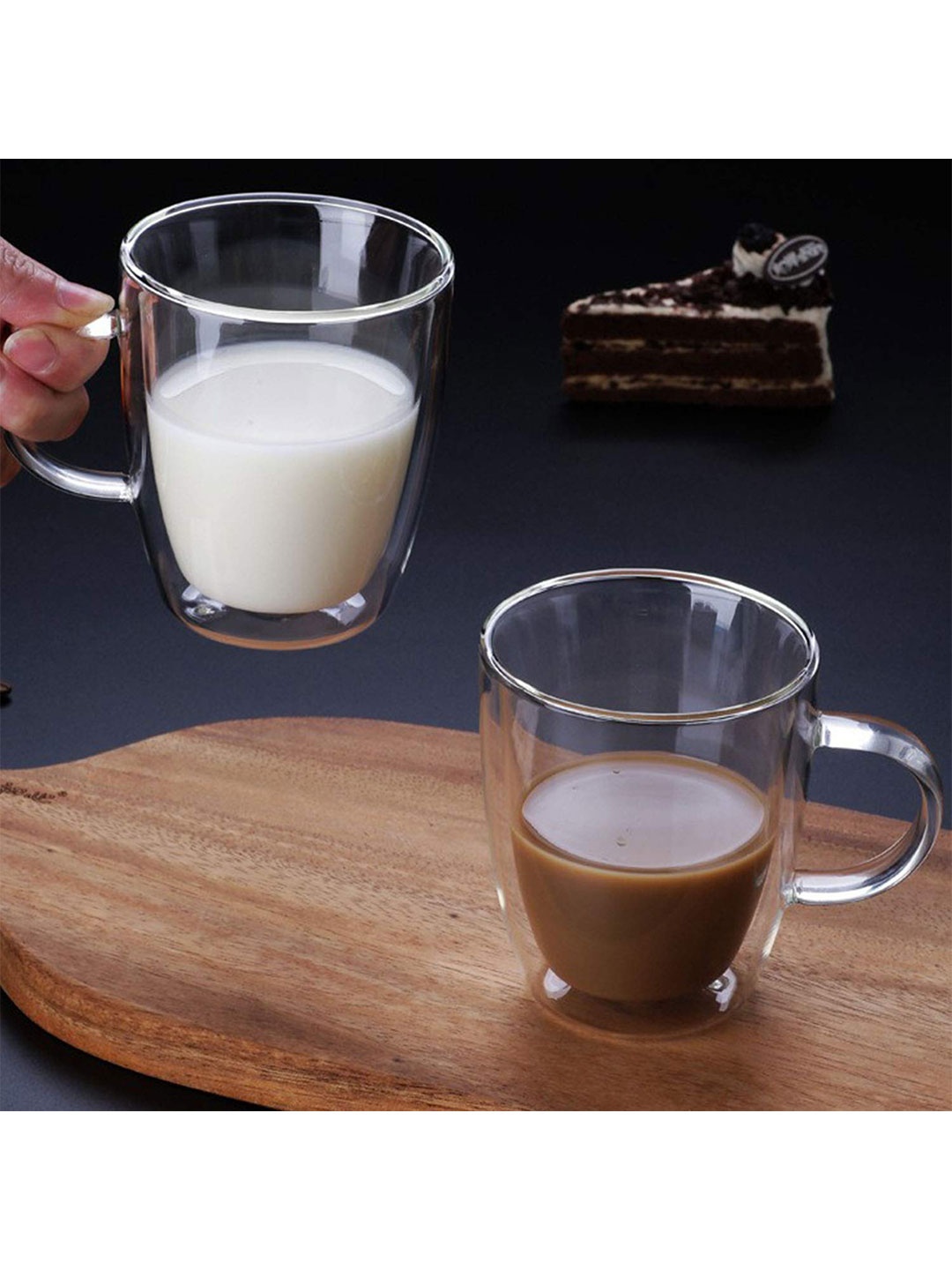 

Femora Set of 4 Transparent Solid Glass Glossy Cups