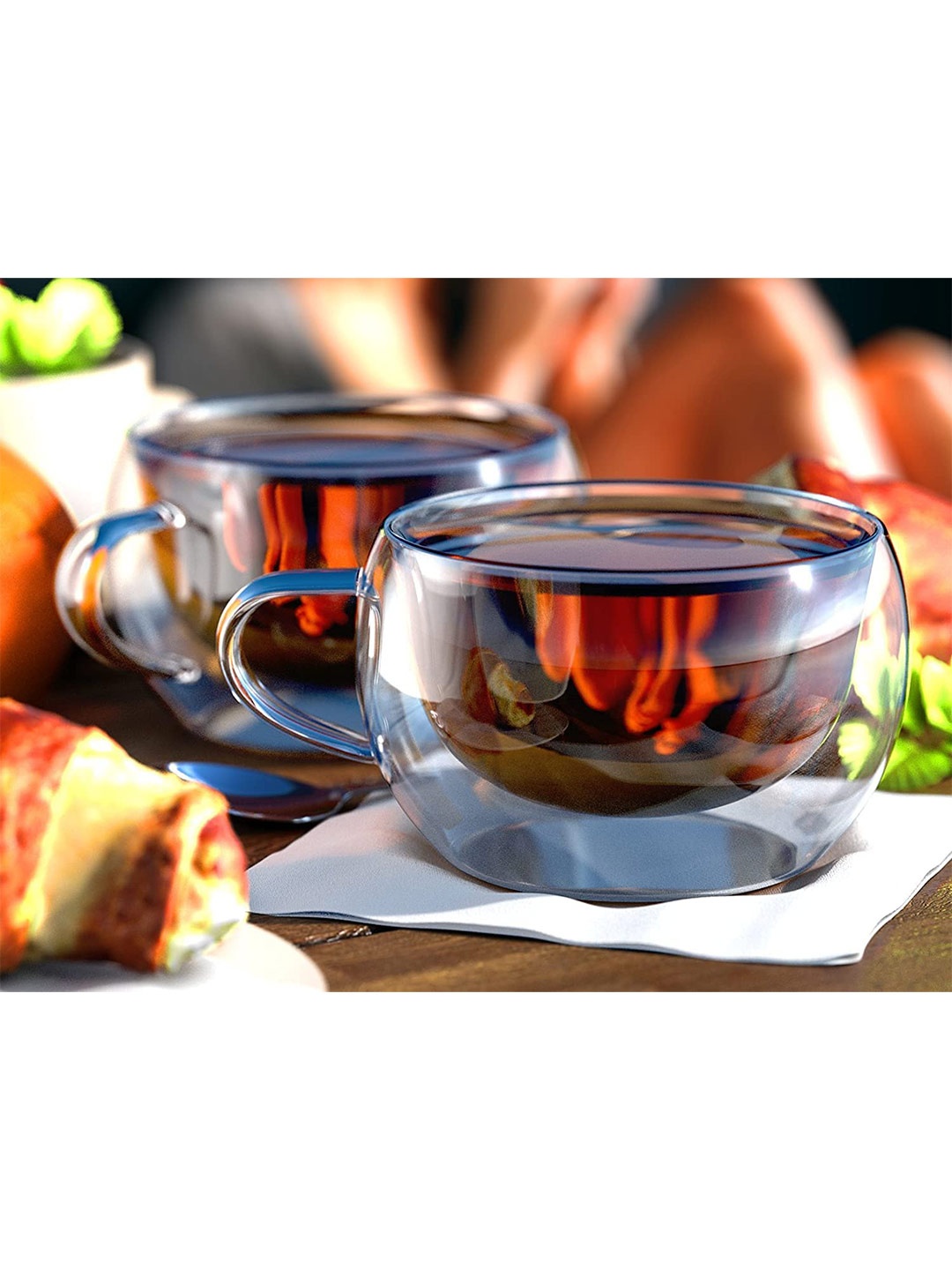 

Femora Set of 6 Transparent Solid Glass Glossy Cups