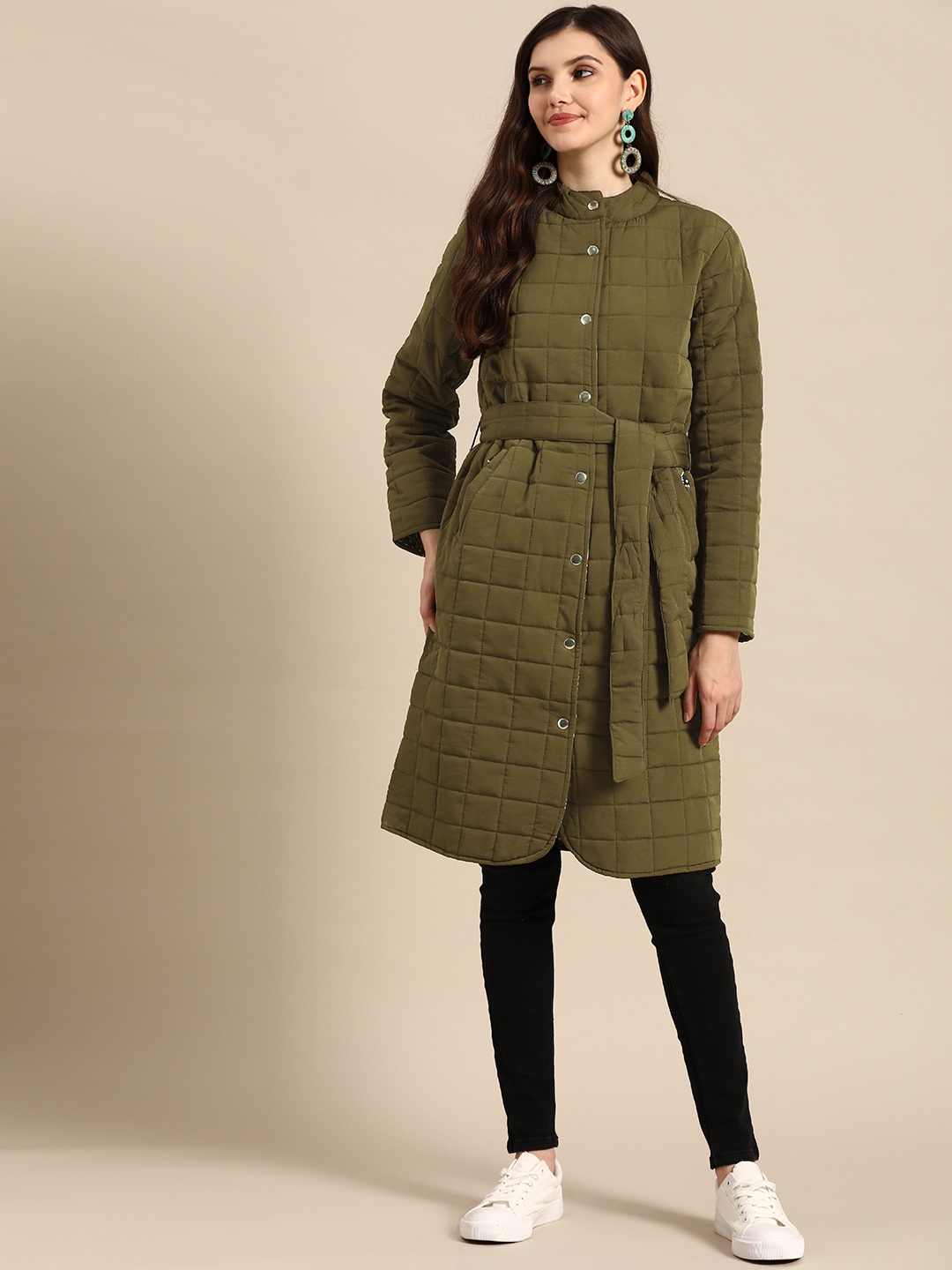 

Sangria Women Longline Tailored Jacket, Olive