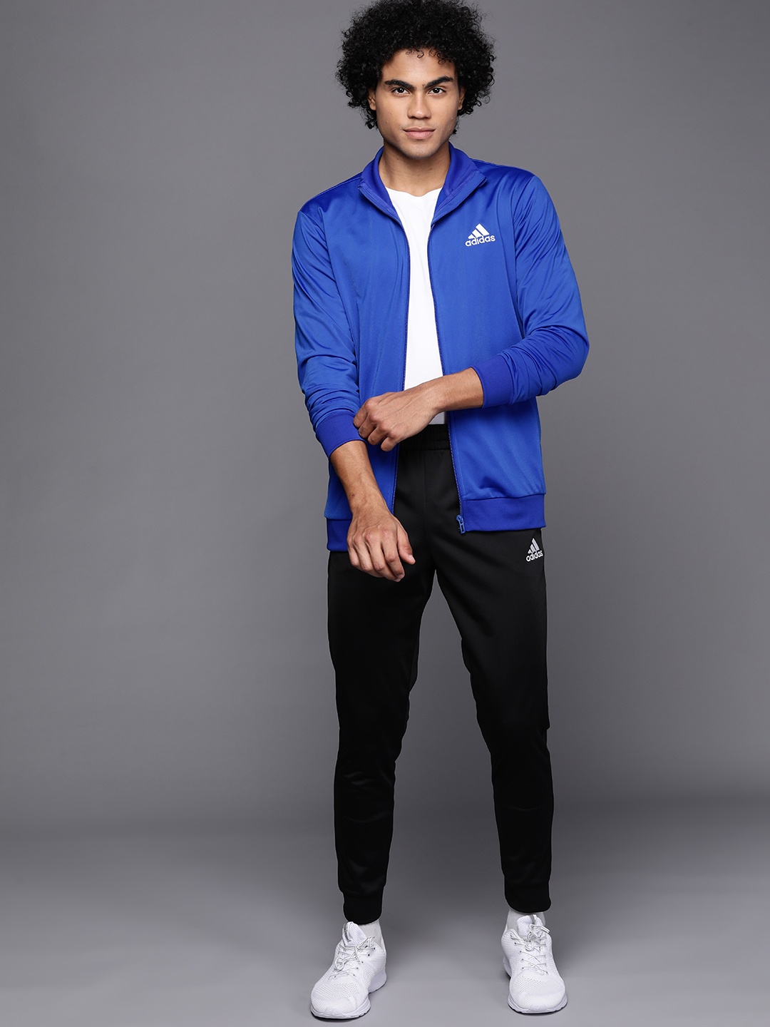 

ADIDAS Men Blue & Black Solid Sustainable Track Suit