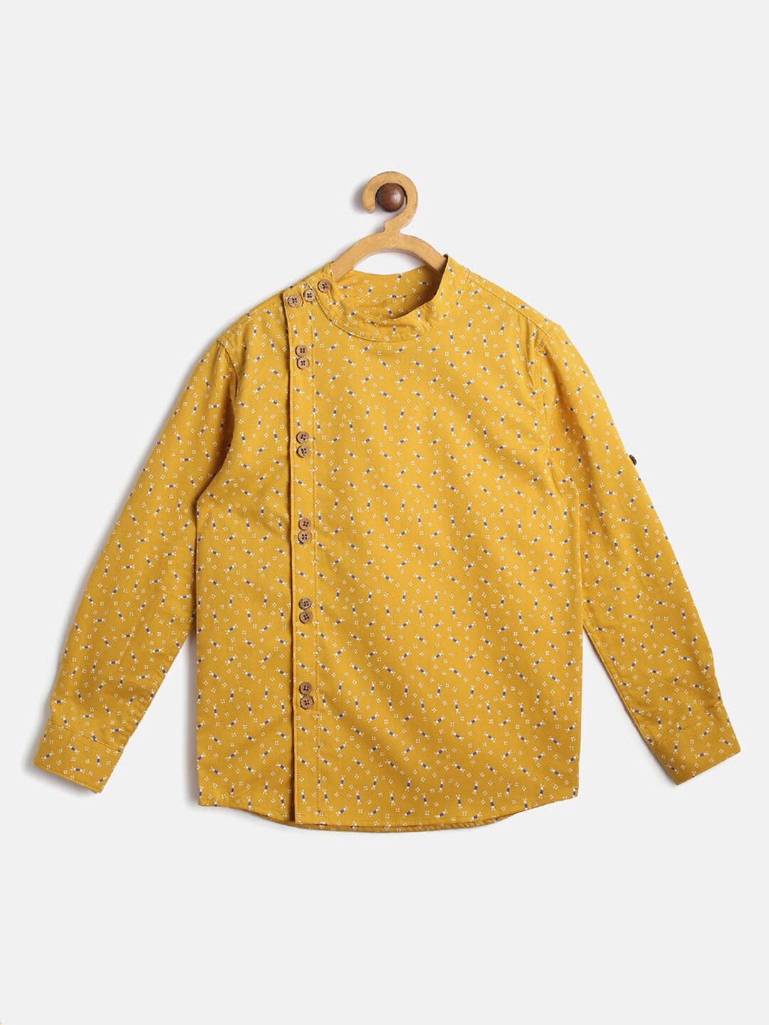 

Hopscotch Boys Yellow Printed Casual Shirt