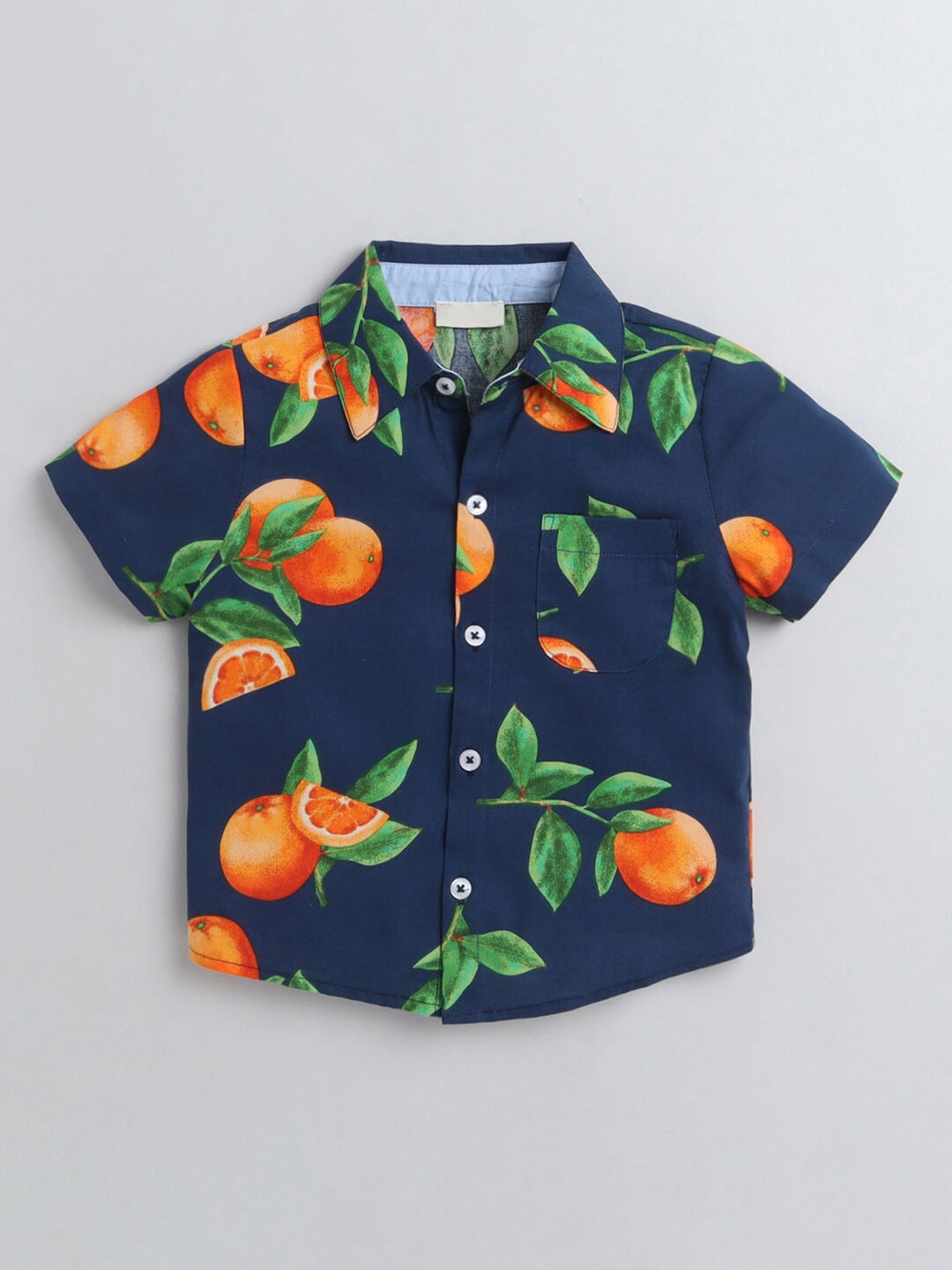 

Hopscotch Boys Blue Printed Casual Shirt