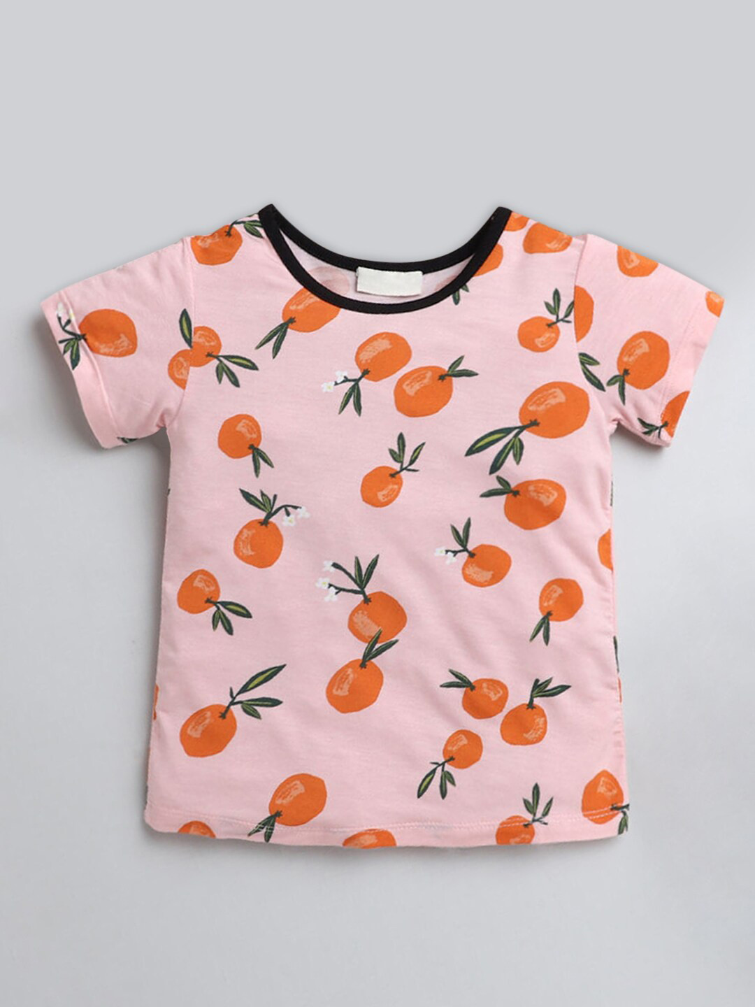

Hopscotch Girls Pink Printed Applique T-shirt