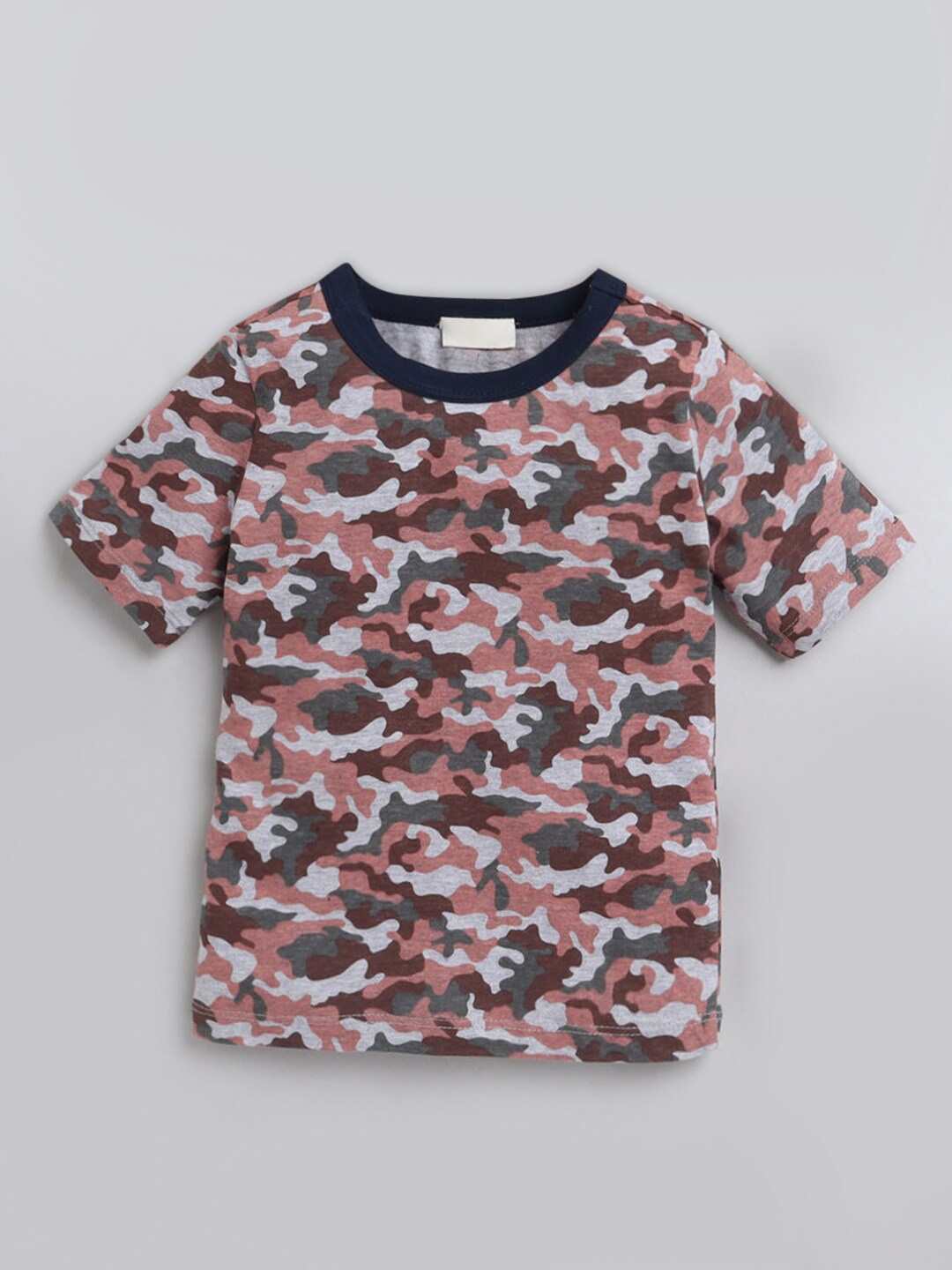 

Hopscotch Boys Multicoloured Camouflage Printed Applique T-shirt, Multi