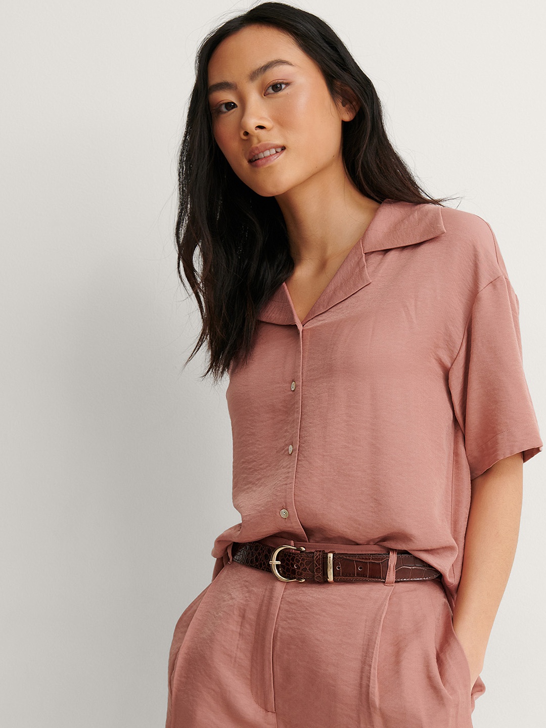 

NA-KD Women Women Pink Casual Shirt