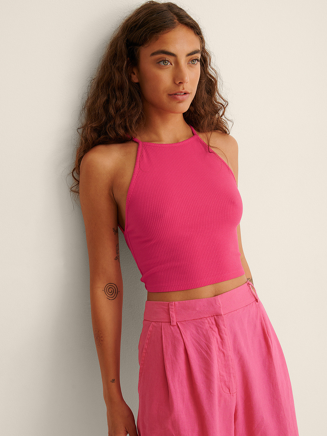 

NA-KD Women Pink Solid Top