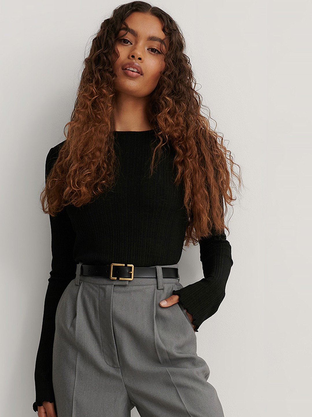 

NA-KD Black Long Sleeves Top