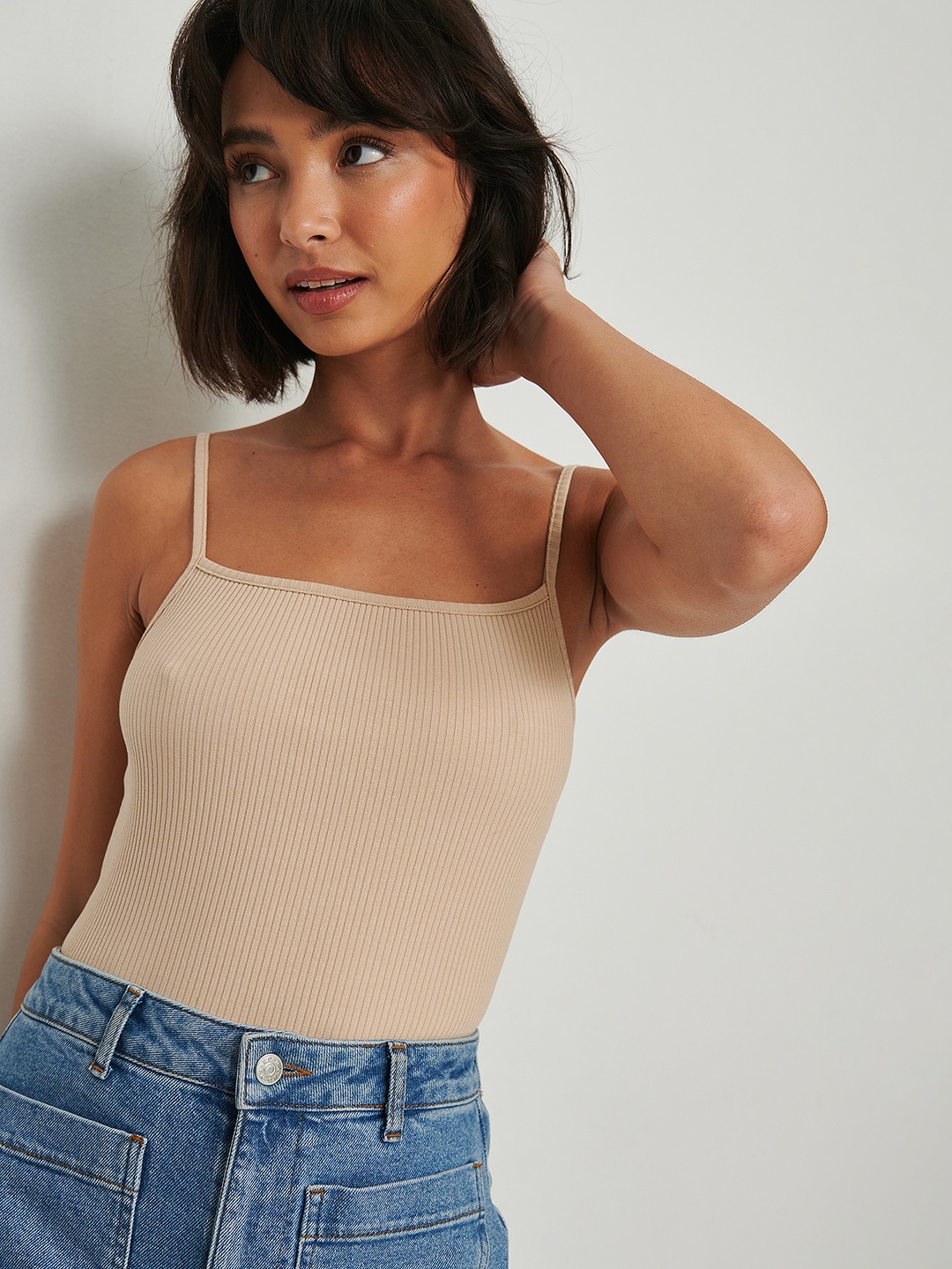 

NA-KD Beige Solid Top