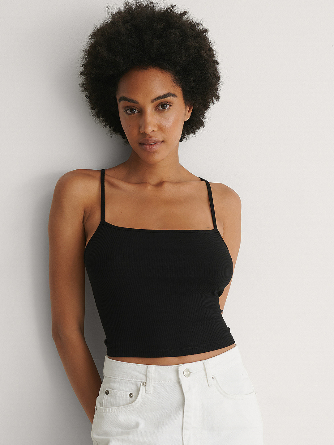 

NA-KD Black Solid Tank Top