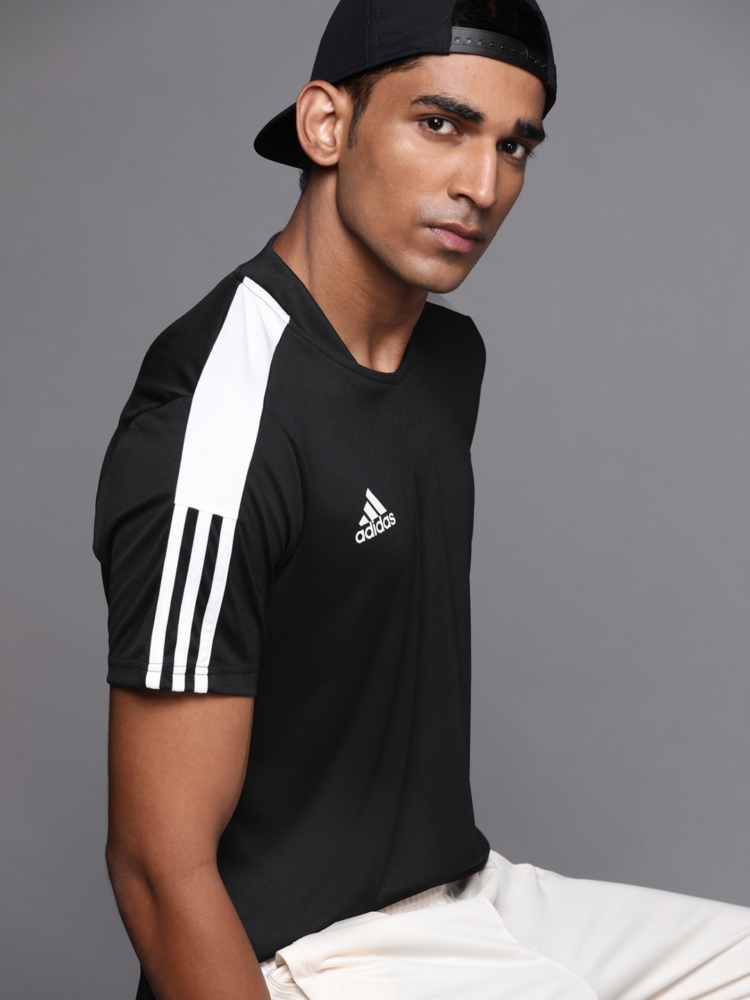 

ADIDAS Men Black Printed Tiro Essentials Jersey T-shirt