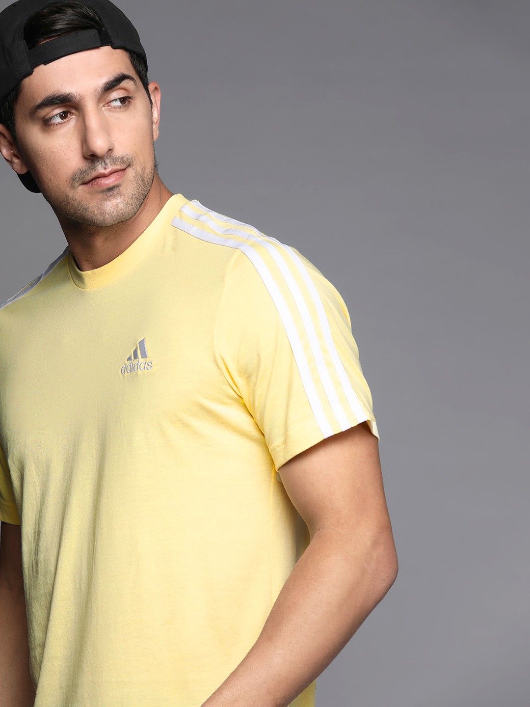

ADIDAS Men Yellow ESSENTIALS 3-STRIPES TEE T-shirt