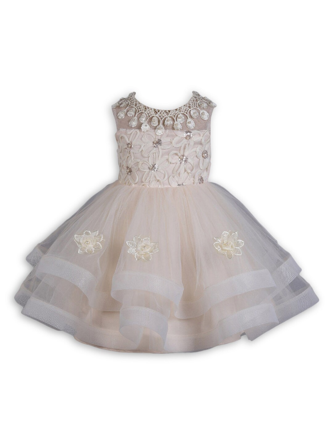 

Hopscotch Beige Floral Dress