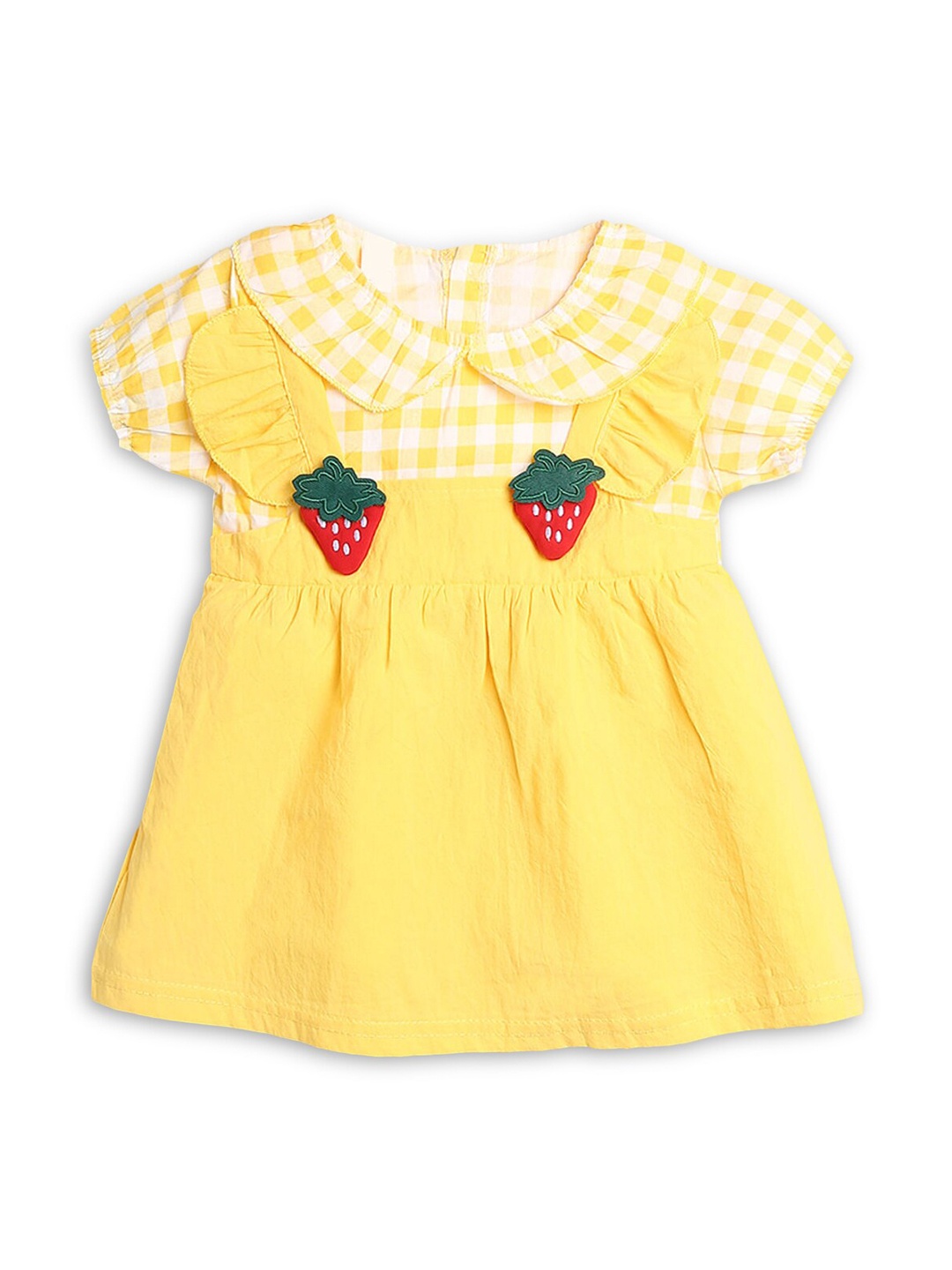 

Hopscotch Yellow Checked Dress