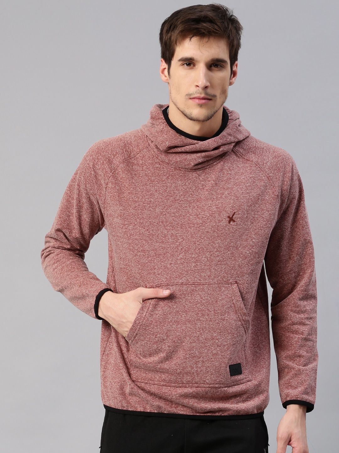 

HRX by Hrithik Roshan Men Red Solid Hooded Active Sweatshirt