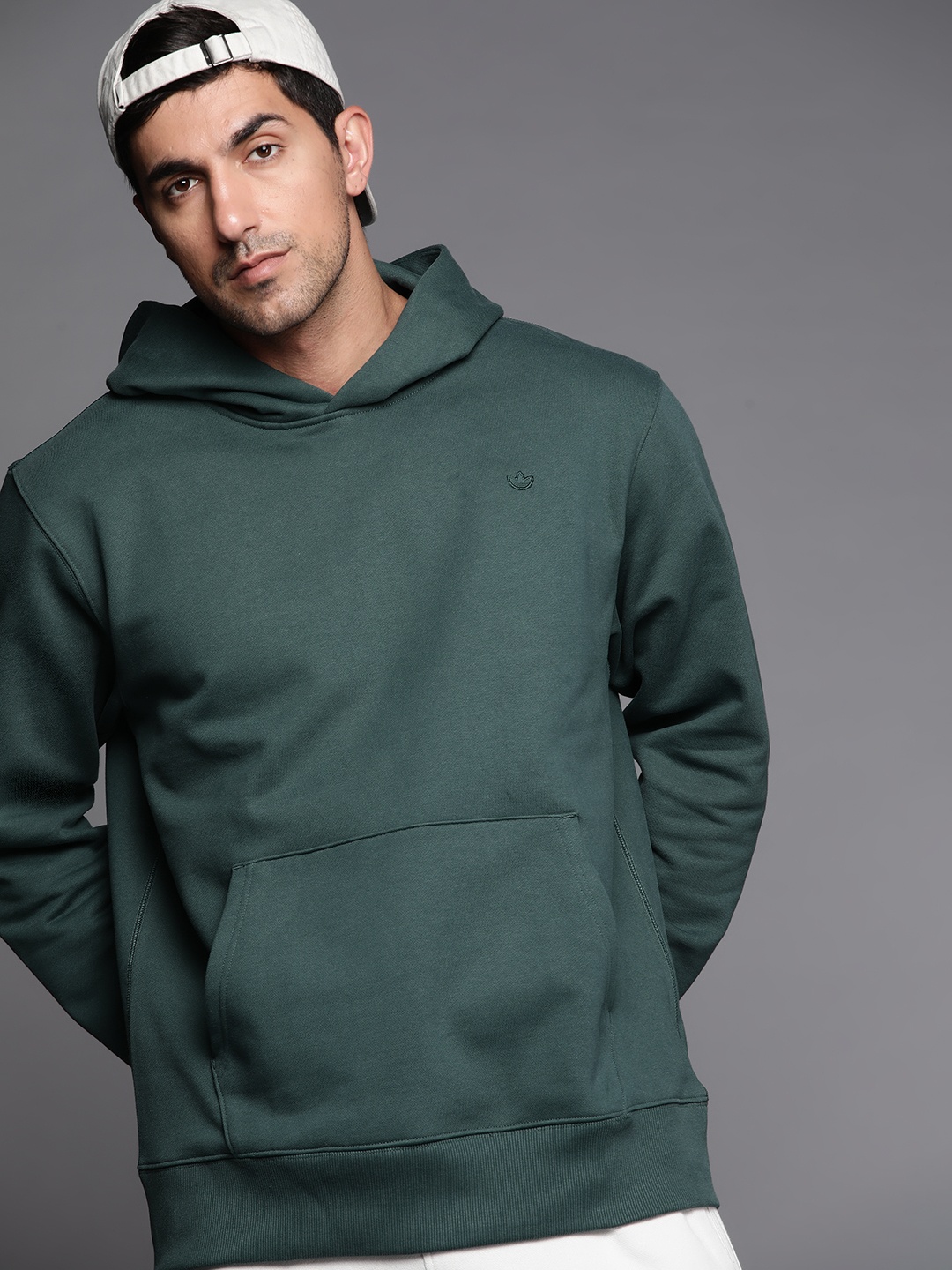 

ADIDAS Originals Men Green Hooded Sweatshirt