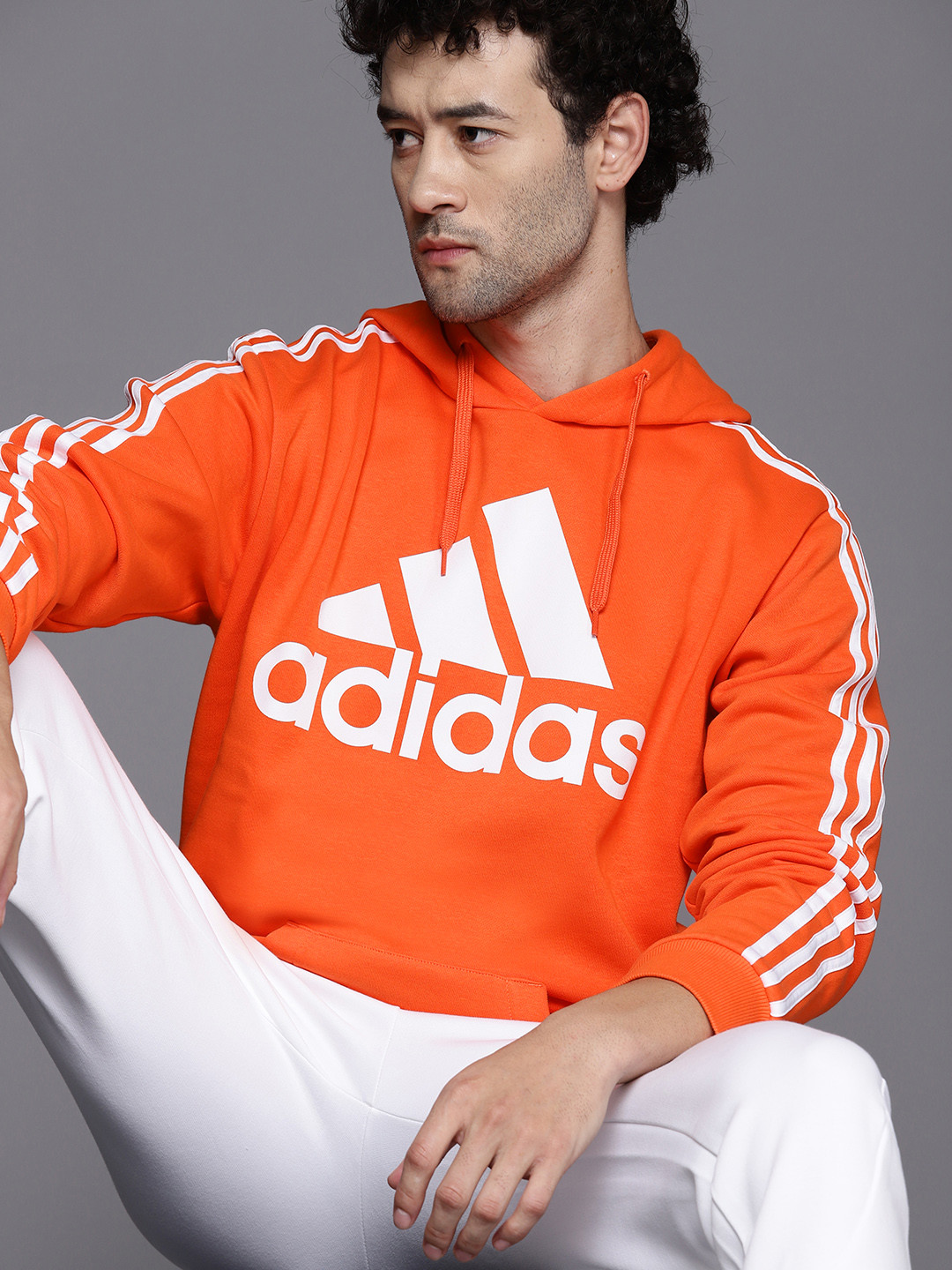 

ADIDAS BL3S Long Sleeves Hooded Training Sweatshirt, Orange