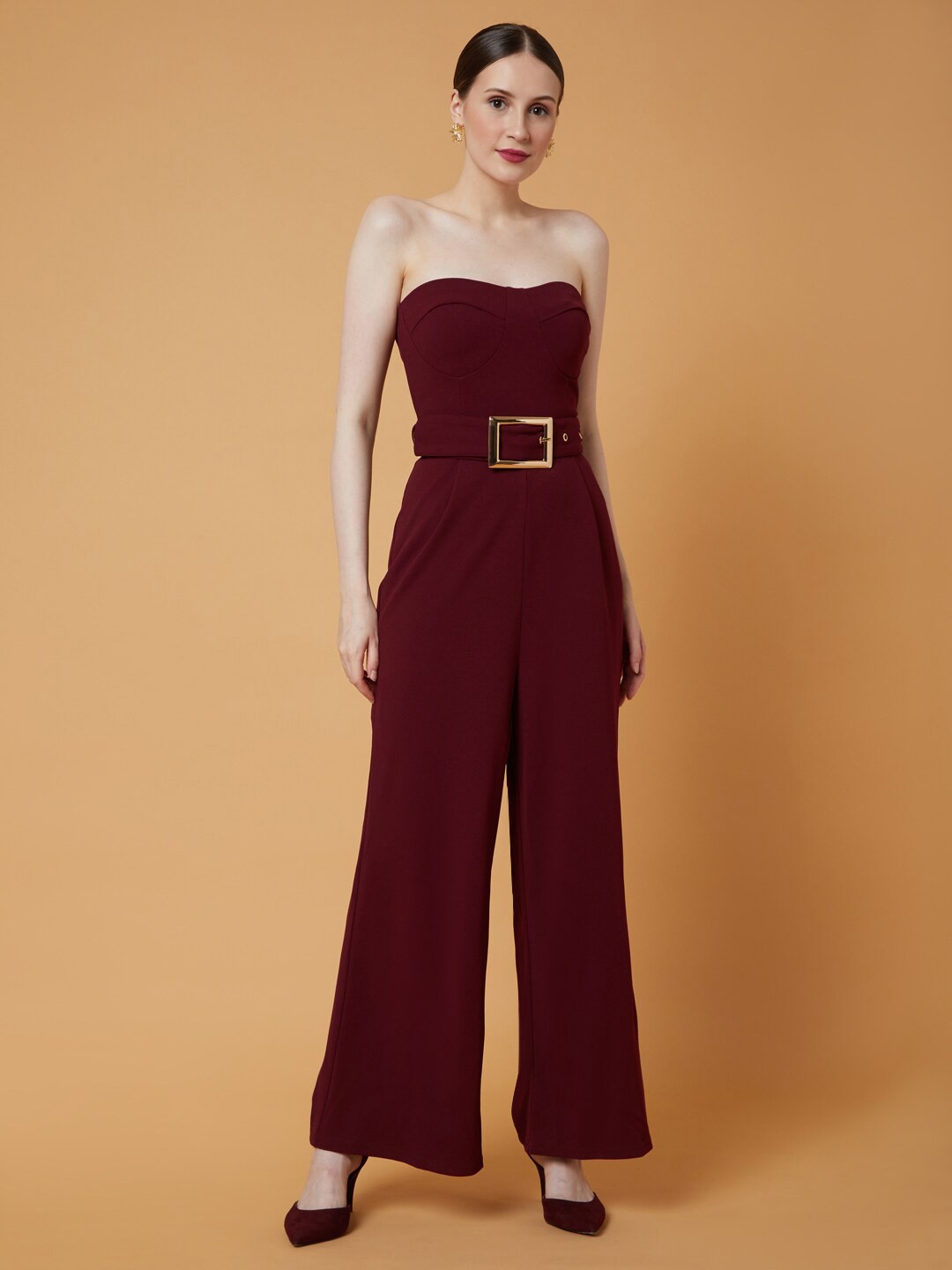 

Vero Moda Marquee Collection Purple Off-Shoulder Basic Jumpsuit