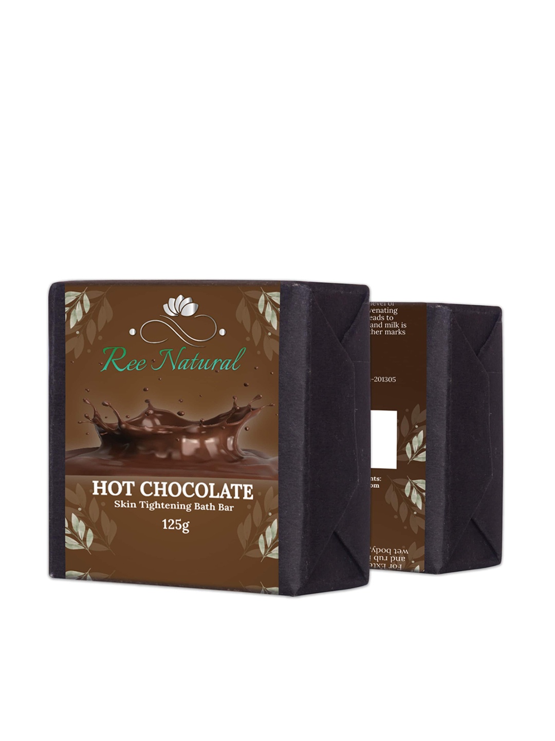 

Ree Natural Cold Processed Hot Chocolate Skin Tightening Bath Bar - 125g, Coffee brown