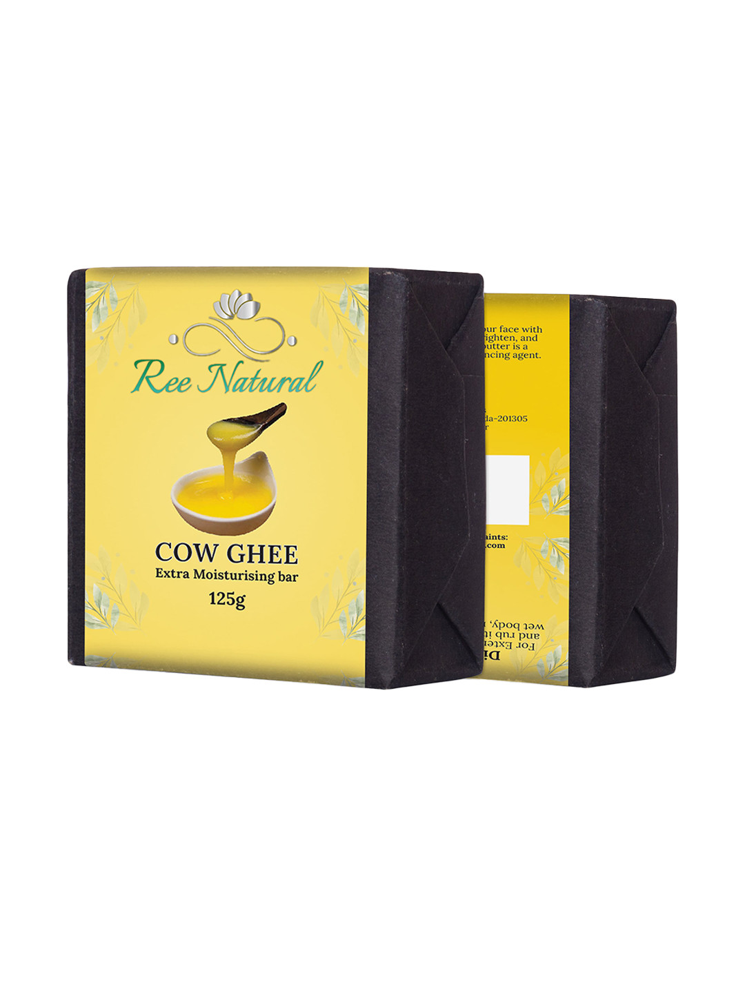 

Ree Natural Cold Processed Cow Ghee Extra Moisturising Bar - 125g, Yellow