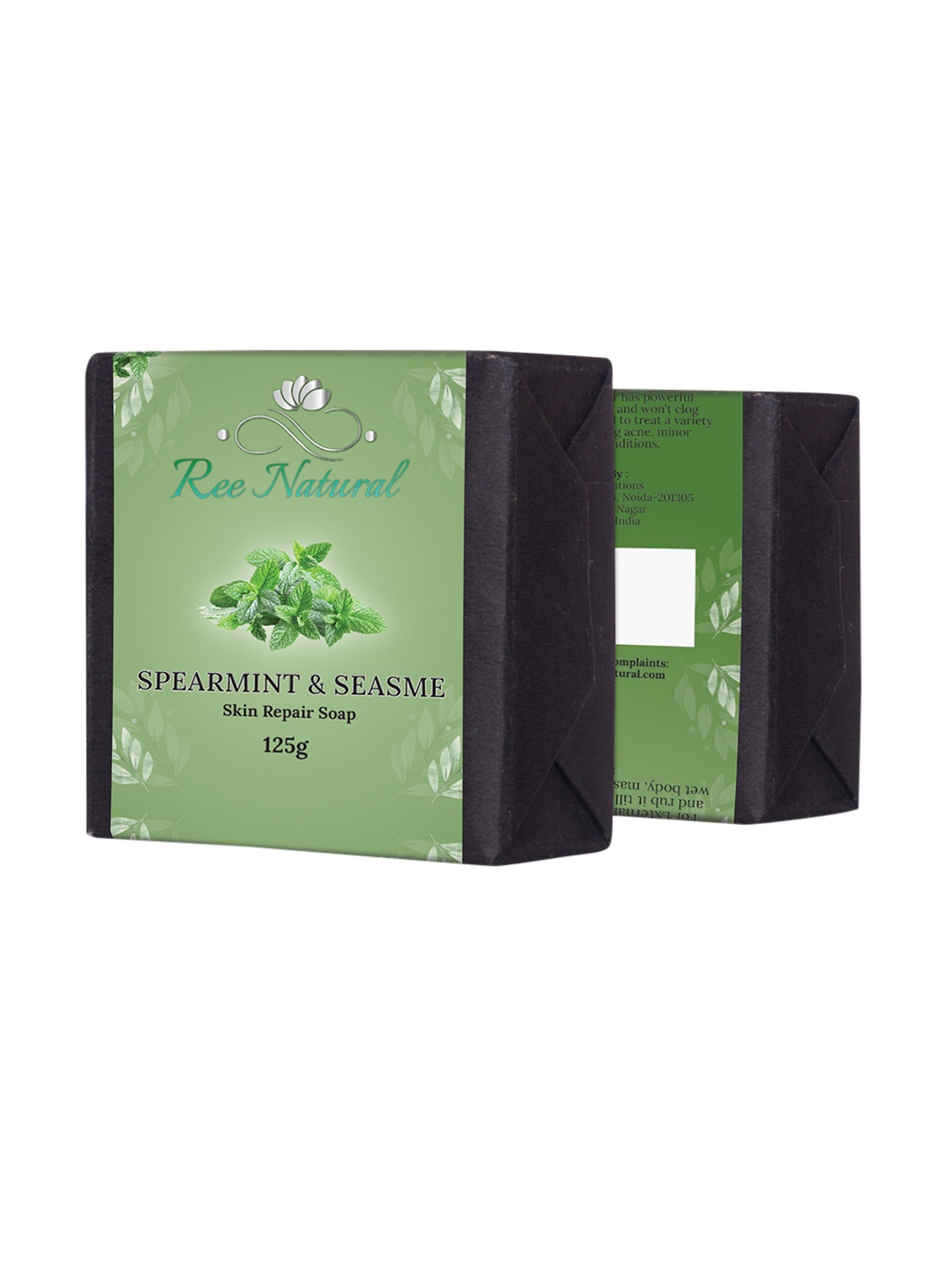 

Ree Natural Cold Processed Spearmint & Sesame Skin Repair Soap - 125g, Green