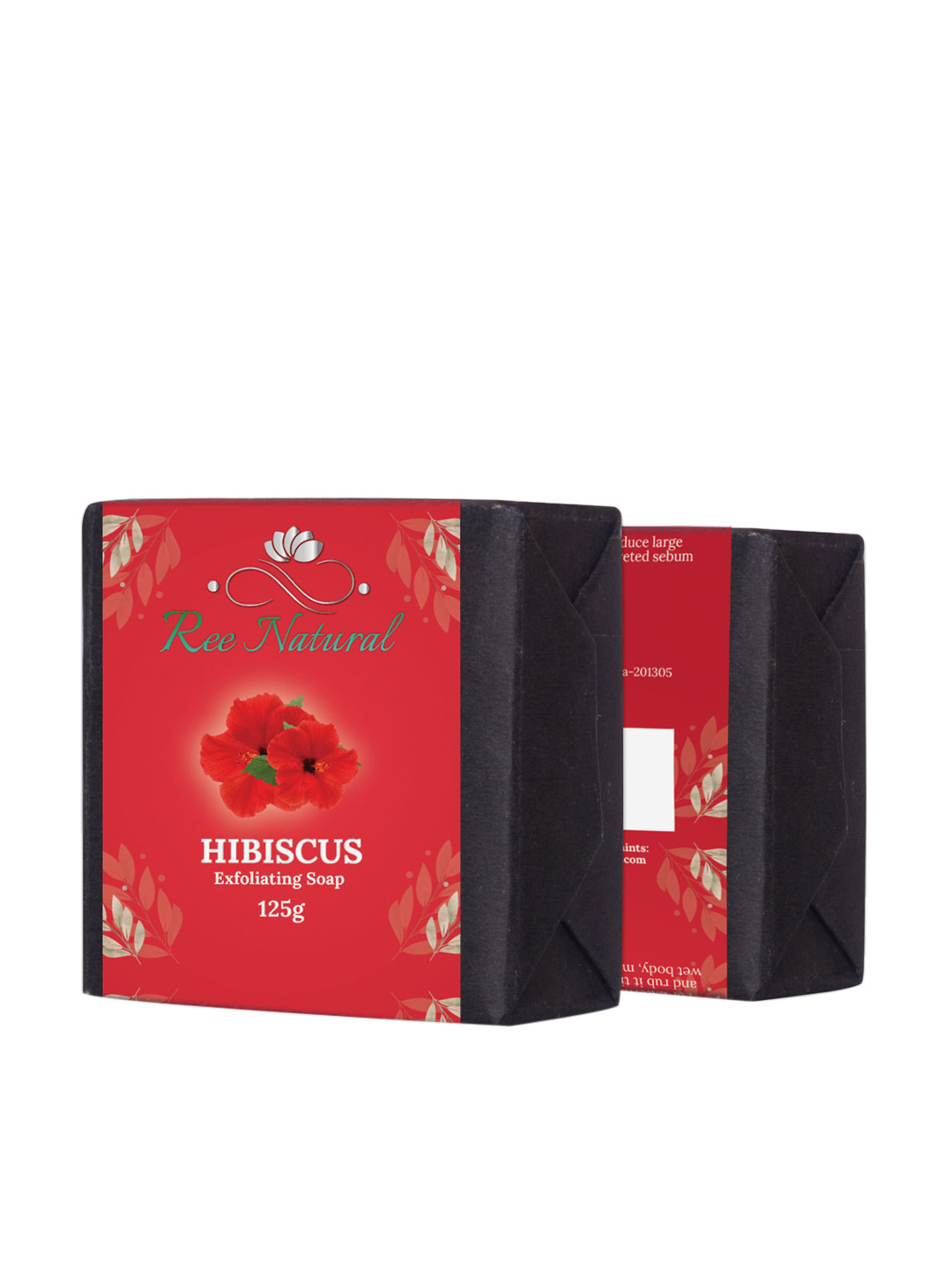 

Ree Natural Cold Processed Hibiscus Exfoliating Soap - 125g, Red