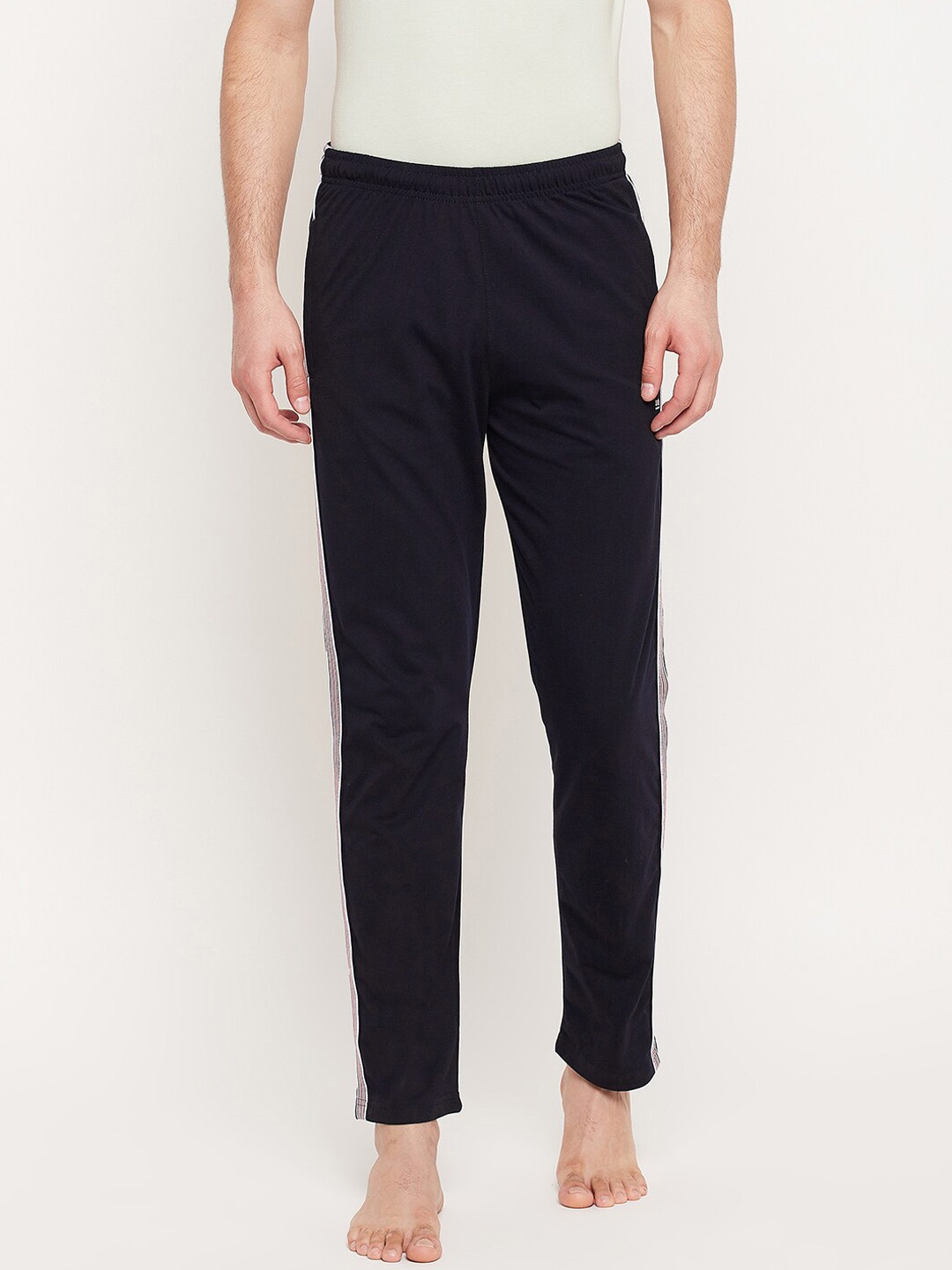 

Okane Men Navy Blue Solid Cotton Lounge Pant