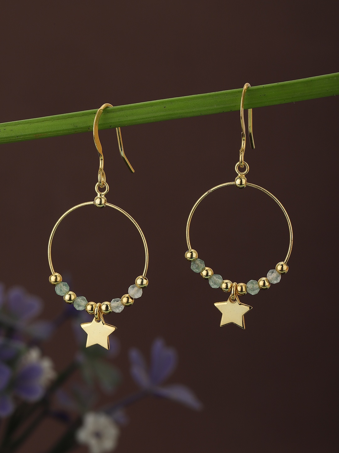 

Carlton London Gold-Plated Circular Drop Earrings