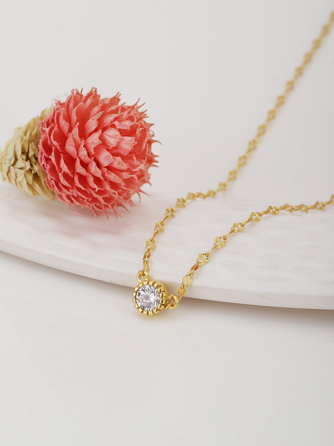 

Carlton London Gold-Toned Brass Gold-Plated Necklace