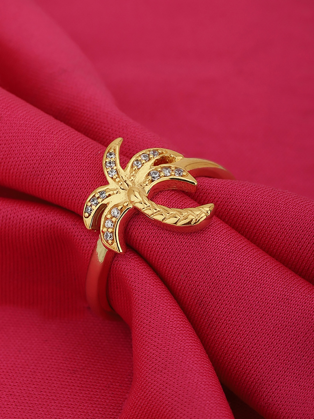 

Carlton London Gold-Plated Cubic Zirconia Adjustable Ring