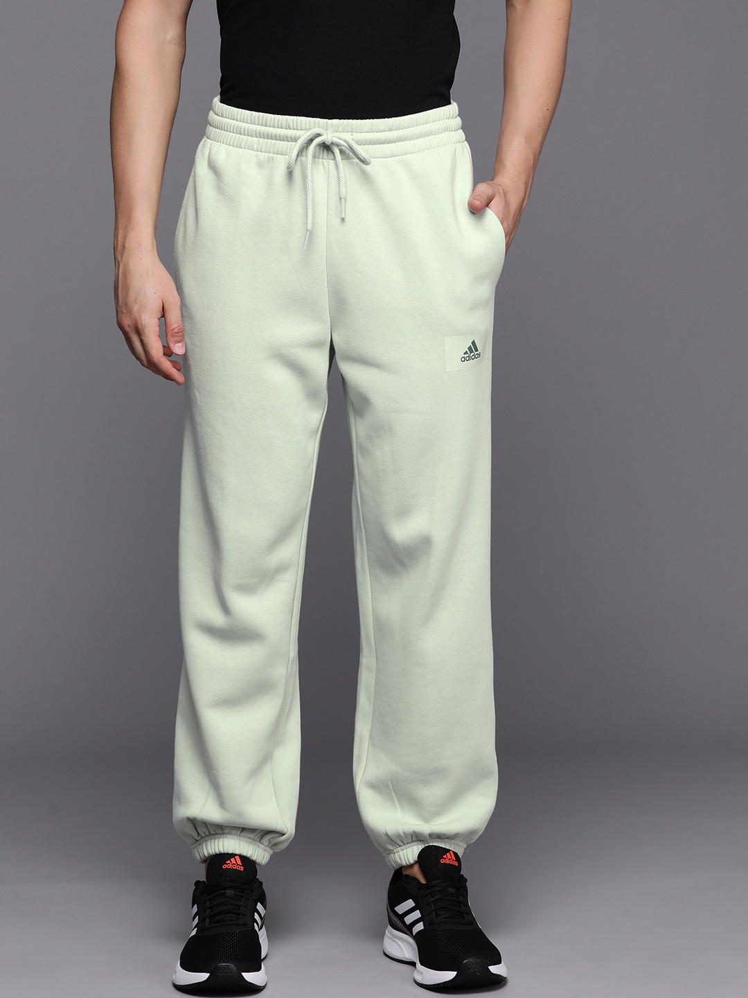 

ADIDAS Men Mint Green Solid Fleece Joggers
