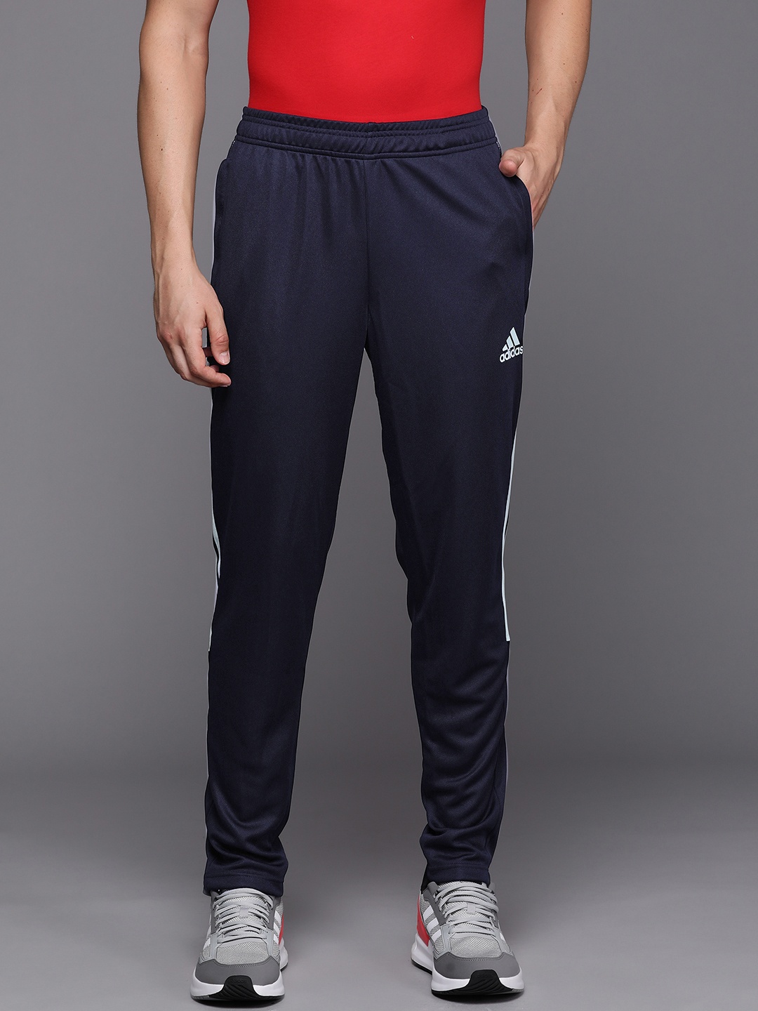 

ADIDAS Men Navy Blue Striped Detail Tiro Track Pants