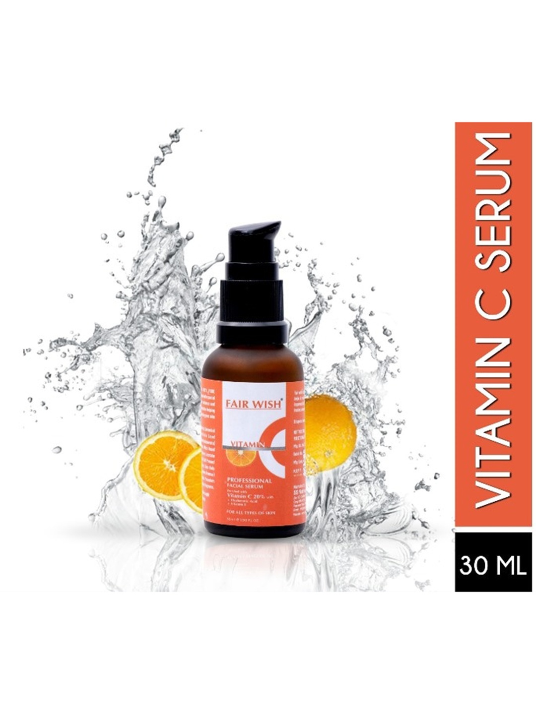 

Fair Wish Vitamin C Professional Facial Serum with Hyaluronic Acid - 30 ml, Orange